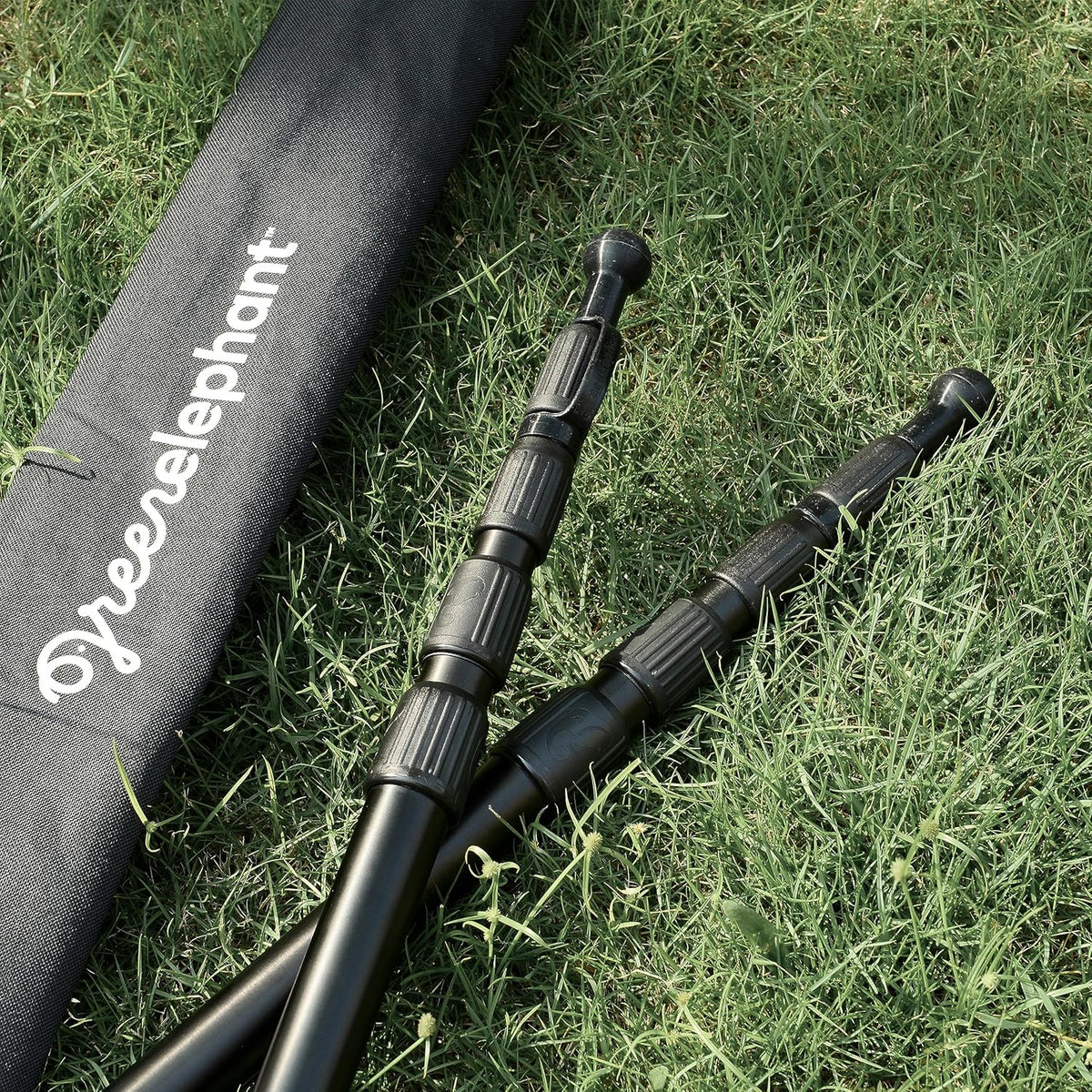 Green Elephant Camping Tarp Poles - Adjustable Aluminum Telescoping Tent Poles for Tarps, Canopy & Awning - Heavy Duty Collapsible Pole Set of 4 - Extends 8ft, Shrinks to 2ft - Caravan & Beach Shade
