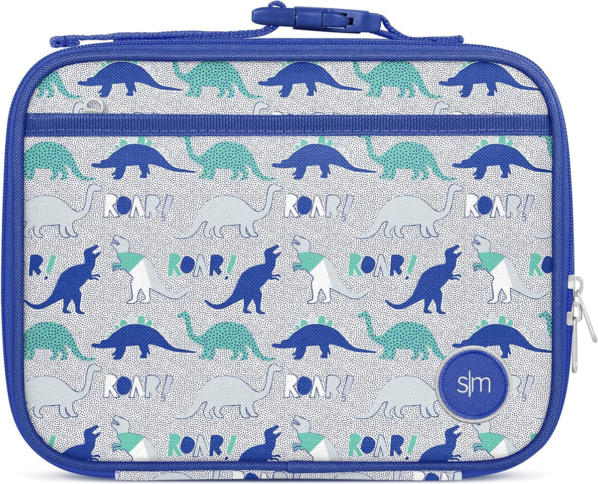 Simple Modern Kids Lunch Box for School | Reusable Insulated Lunch Bag for Toddler, Girl, and Boy | Meal Containers with Exterior & Interior Pockets | Hadley Collection | Dinosaur Roar