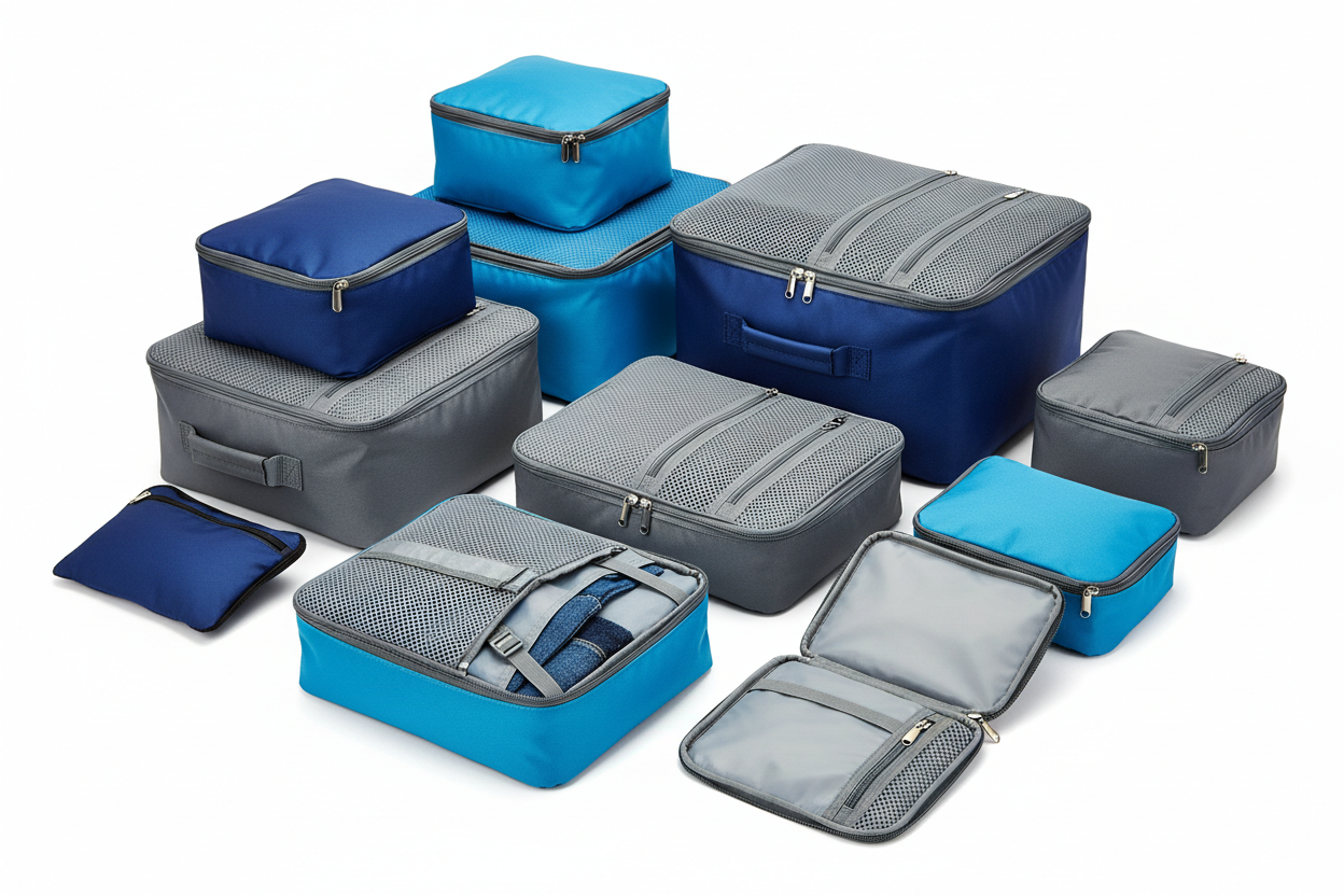Packing Cubes Sets

Compression Bags

Shoe Bags

Toiletry Organizers

Electronics Organizers
